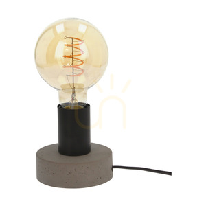 Stolná lampa Enar, 1xE27, Max. 25 W, sivý betón/čierny kov/čierny PVC kábel, Ø 10 cm small 0