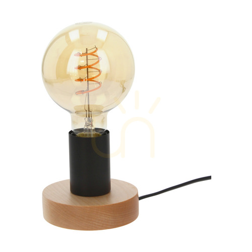 Skontrolujte Stolná lampa Enar, 1xE27, Max. 25 W, breza/čierny kov/čierny PVC kábel, Ø 10 cm
