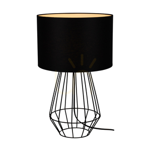 Stolná lampa Endorfina, 1xE27, Max. 60 W, čierny kov / čierny PVC kábel / čierny tienidlo, Ø 30 cm small 1