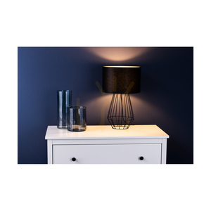 Stolná lampa Endorfina, 1xE27, Max. 60 W, čierny kov / čierny PVC kábel / čierny tienidlo, Ø 30 cm small 2