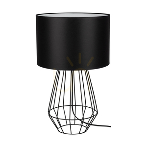 Stolná lampa Endorfina, 1xE27, Max. 60 W, čierny kov / čierny PVC kábel / čierny tienidlo, Ø 30 cm small 0