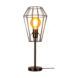 Stolná lampa Endorfina, 1xE27, Max. 25 W, čierny kovový kábel s čiernym PVC plášťom, Ø 21 cm small 1
