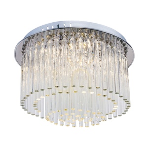 Stropné svietidlo Euphoria, obsahuje 6x LED 3000 K 18 W, chrómovaný kov/priehľadné kryštály, Ø 40 cm small 1