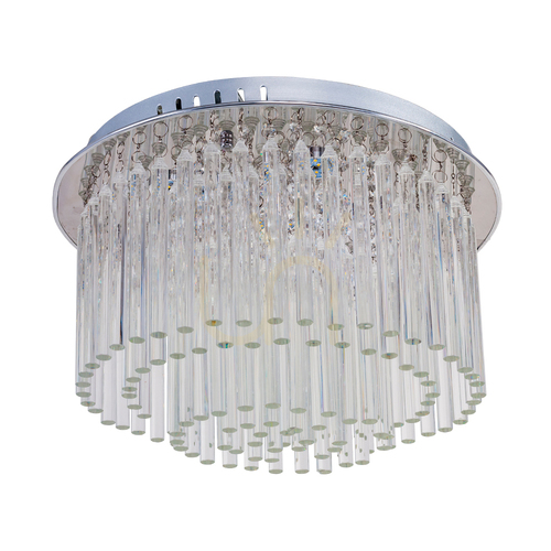 Skontrolujte Stropné svietidlo Euphoria, obsahuje 6x LED 3000 K 18 W, chrómovaný kov/priehľadné kryštály, Ø 40 cm
