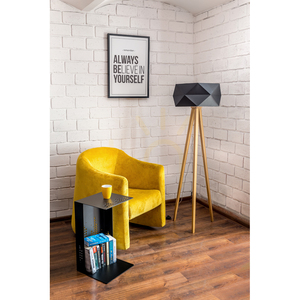 Stojaca lampa Finja, 1xE27, Max. 60 W, olejovaný dub/antracit, opletený kábel/čierna, tienidlo Ø 52 cm small 2