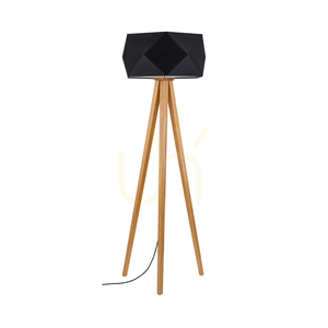 Stojaca lampa Finja, 1xE27, Max. 60 W, olejovaný dub/antracit, opletený kábel/čierna, tienidlo Ø 52 cm small 0