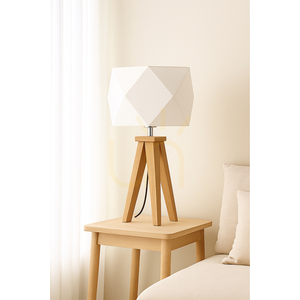 Stolná lampa Finja, 1xE27, Max. 60 W, olejovaný dub/antracit, opletený kábel/biela, tienidlo Ø 29 cm small 1