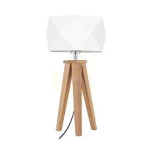 Stolná lampa Finja, 1xE27, Max. 60 W, olejovaný dub/antracit, opletený kábel/biela, tienidlo Ø 29 cm small 0