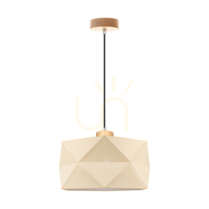 Závesné svietidlo Finja, 1xE27, Max. 60 W, breza/antracit, opletený kábel/krémové tienidlo, Ø 46 cm small 0
