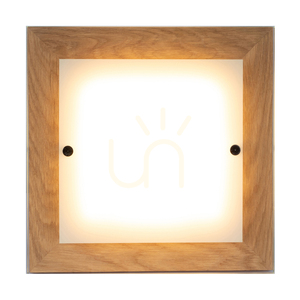 Nástenná svietidlo Finn 1xLED 2700 K 14 W, olejovaný dub/biele priehľadné sklo, 29 cm small 1