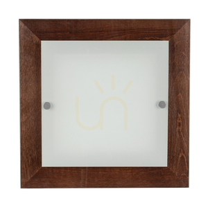 Nástenná lampa Finn, 1xLED, 2700 K, 14 W, bukové a orechové drevo / biele priehľadné sklo, 29 cm small 0