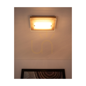 Nástenná lampa Finn 1xLED 2700K 10 W, olejovaný dub / chrómový kov / biele sklo, 29 cm small 2