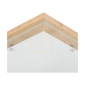 Stropné svietidlo Finn, 1xLED, 2700 K, 24 W, breza/chrómovaný kov/biele sklo, 40 cm small 1