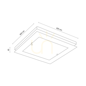 Stropné svietidlo Finn, 1xLED, 2700 K, 24 W, breza/chrómovaný kov/biele sklo, 40 cm small 2