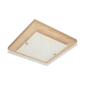 Stropné svietidlo Finn, 1xLED, 2700 K, 14 W, breza/chrómovaný kov/biele sklo, 29 cm small 0