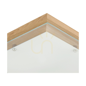 Stropné svietidlo Finn, 1xLED, 2700 K, 24 W, olejovaný dub/chrómovaný kov/biele sklo, 40 cm small 1