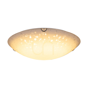 Stropné svietidlo Flora, obsahuje 1x LED 2700 K 18 W, chrómový kov/biely sklenený tienidlo, Ø 40 cm small 1