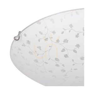 Stropné svietidlo Flora, obsahuje 1x LED 2700 K 18 W, chrómový kov/biely sklenený tienidlo, Ø 40 cm small 2