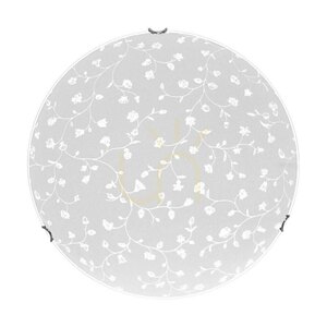 Stropné svietidlo Flora, obsahuje 1x LED 2700 K 18 W, chrómový kov/biely sklenený tienidlo, Ø 40 cm small 3