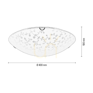 Stropné svietidlo Flora, obsahuje 1x LED 2700 K 18 W, chrómový kov/biely sklenený tienidlo, Ø 40 cm small 5