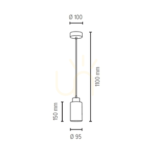 Závesné svietidlo Flores, 1xE27, Max. 60 W, breza/priehľadný PVC kábel/biely sklenený tienidlo s kvetinovým vzorom, Ø 10 cm small 3