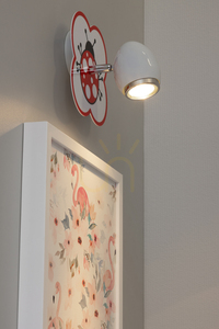 Nástenná lampa Fly, 1xGU10, max. 50 W, biela/chrómová, kovová s motívom lienky, 16 cm small 3
