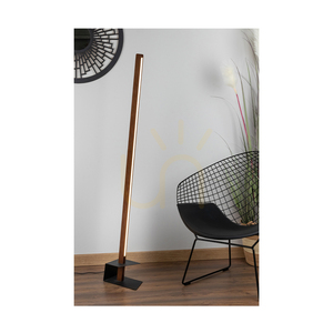 Stojaca lampa Forestier, 1xLED, 3000 K, 18 W, borovica morená na orech / čierny kov / čierny PVC kábel, 40 cm small 2