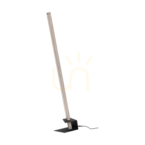 Skontrolujte Stojaca lampa Forestier, 1xLED, 3000 K, 18 W, borovica v šedom odtieni, čierny kov, čierny PVC kábel (40 cm)