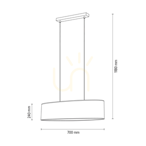 Závesné svietidlo Galance, 2xE27, Max. 40 W, čierny kov / čierny opletený kábel / čierno-zlatý tienidlo s tapetovým vzorom, 70 cm small 5