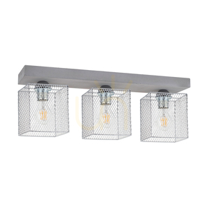 Stropné svietidlo Gittan, 3xE27, Max. 60 W, betónovo šedá/chromovaný kovový tienidlo, 55 cm small 0