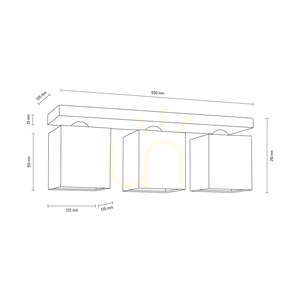 Stropné svietidlo Spot Light GREAT 2241336, 3 × E27, sivý betón a biele tienidlá, 55 cm small 2
