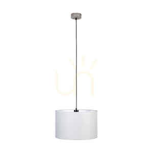 Sivé závesné svietidlo, 1xE27, Max. 60 W, borovica morená na šedo, opletený kábel, šedé tienidlo, Ø 40 cm small 2