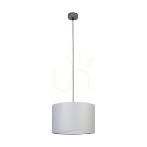 Sivé závesné svietidlo, 1xE27, Max. 60 W, borovica morená na šedo, opletený kábel, šedé tienidlo, Ø 40 cm small 0