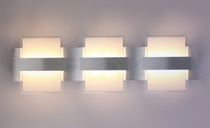Nástenná svietidlo Hana, 3xLED, 3000 K, 5 W, brúsený hliník, kov/mliečne priehľadné sklo, 54,5 cm small 3