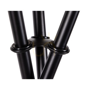 Stojaca lampa Hugo, 1xE27, Max. 60 W, čierny kov / čierny PVC kábel / biely celulózový tienidlo, 62 cm small 1