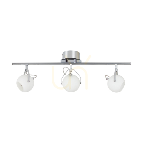 Skontrolujte Stropné svietidlo Ida, obsahuje 3x LED 2700 K 3 W, chrómový kov / biely sklenený tienidlo, 67,5 cm