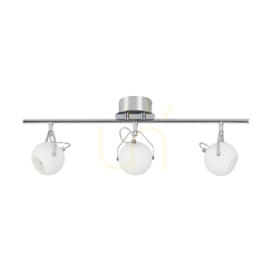 Stropné svietidlo Ida, obsahuje 3x LED 2700 K 3 W, chrómový kov / biely sklenený tienidlo, 67,5 cm small 0
