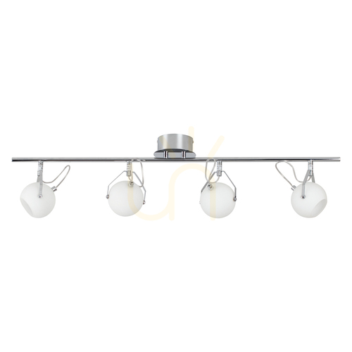 Skontrolujte Stropné svietidlo Ida, obsahuje 4x LED 2700 K 3 W, chrómový kov/biely sklenený tienidlo, 93 cm