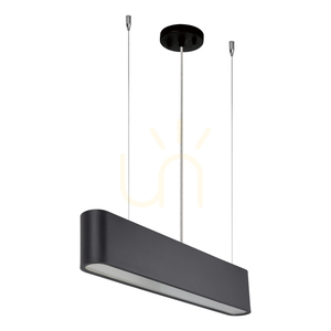 Závesné svietidlo Illumina, obsahuje 1x LED 3000 K 21 W, čierny kov / priehľadný PVC kábel / čierny tienidlo 61 cm small 0