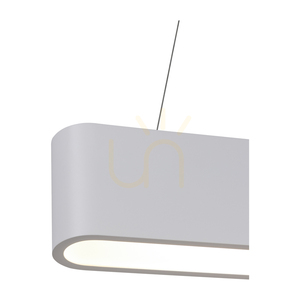 Závesné svietidlo Illumina, obsahuje 1x LED 3000 K 35 W, biely kov / priehľadný PVC kábel / biely tienidlo, 122 cm small 2
