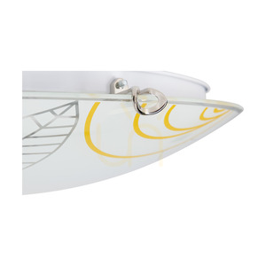Stropné svietidlo Indiana, obsahuje 1x LED 2700 K 30 W, chrómový kov/biely sklenený tienidlo, Ø 50 cm small 3