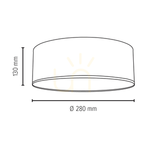 Stropné svietidlo Josefina, 1xLED, 2700 K, 13 W, biely kov/hnedý tienidlo, Ø 28 cm small 3