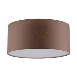 Stropné svietidlo Josefina, 1xLED, 2700 K, 13 W, biely kov/hnedý tienidlo, Ø 28 cm small 0