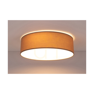 Stropné svietidlo Josefina, 1xLED, 2700 K, 18 W, biely kov/hnedý tienidlo, Ø 38 cm small 1
