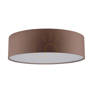 Stropné svietidlo Josefina, 1xLED, 2700 K, 18 W, biely kov/hnedý tienidlo, Ø 38 cm small 0
