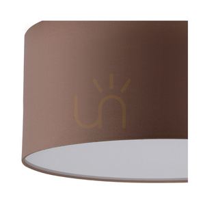 Stropné svietidlo Josefina, 1xLED, 2700 K, 30 W, biely kov/hnedý tienidlo, Ø 48 cm small 1
