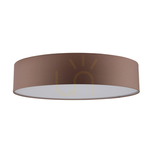 Stropné svietidlo Josefina, 1xLED, 2700 K, 30 W, biely kov/hnedý tienidlo, Ø 48 cm small 0