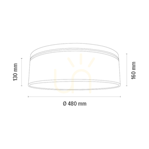 Stropné svietidlo Josefina I, vrátane 1x LED 2700 K 18 W, borovica v odtieni orech / viacfarebný tienidlo z tapety, Ø 48 cm small 3