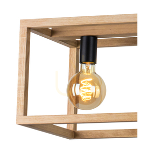Závesné svietidlo Spot Light KAGO 61590474, olejovaný dub a čierna, 4 × E27, 90 cm small 2
