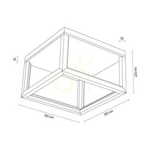 Stropné svietidlo Kago LED, 1xLED, 3000 K, 27 W, olejovaný dub, s diaľkovým ovládaním, 35,5 cm small 2